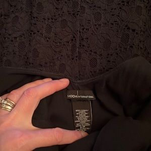 MODA International black lace dress Sz S